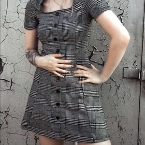 Disturbia Kristen Button Dress Alternative Goth